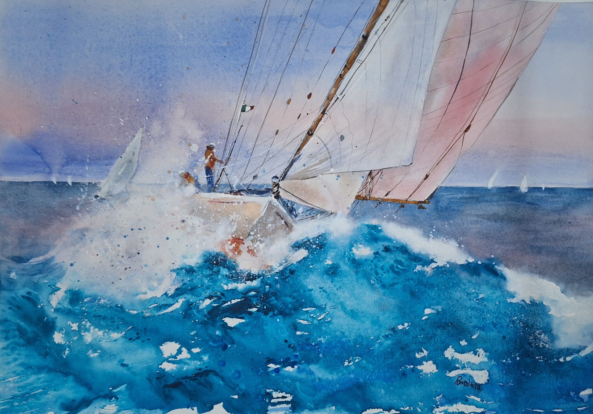Original watercolor, 38x56cm, euro 470