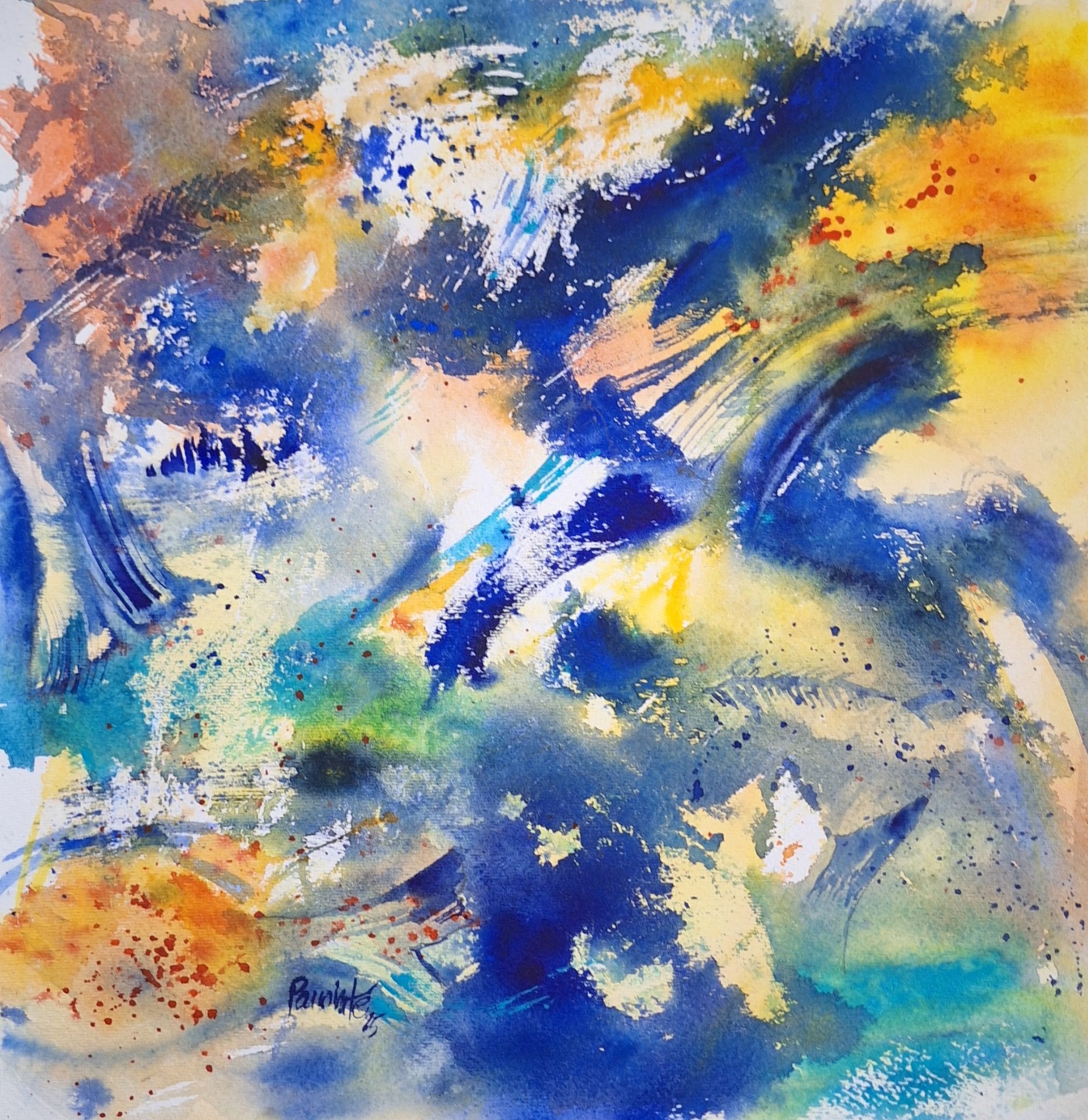 original watercolor,32x32cm, 2025